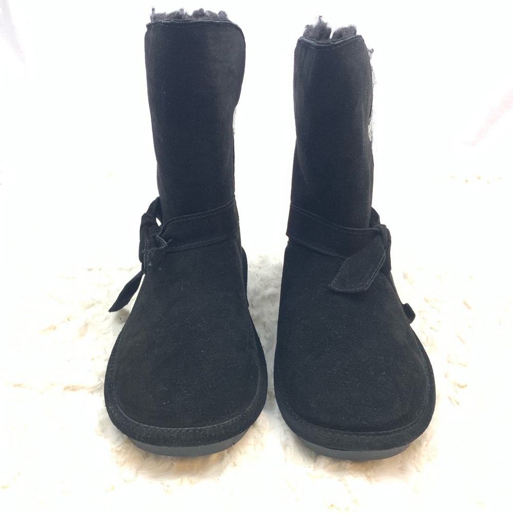 BearPaw Black Geneva Suede Boots NWT - Picture 6 of 8